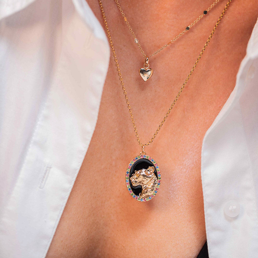 Emerald Tiger - Alexandria Medallion Necklace for Women