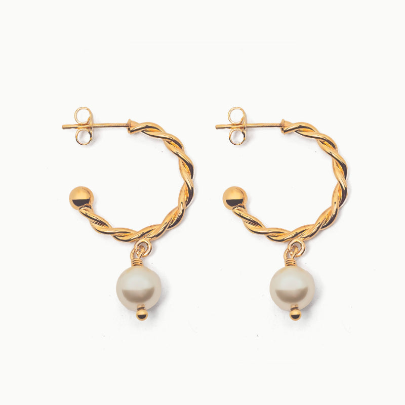 Emerald Tiger - Monte Carlo hoop earrings