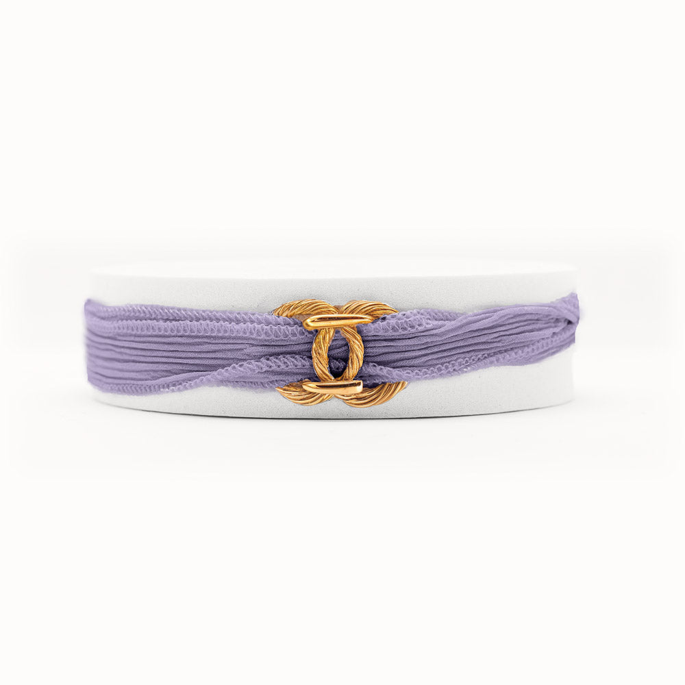 Emerald Tiger - Bianca choker necklace in silk ribbon