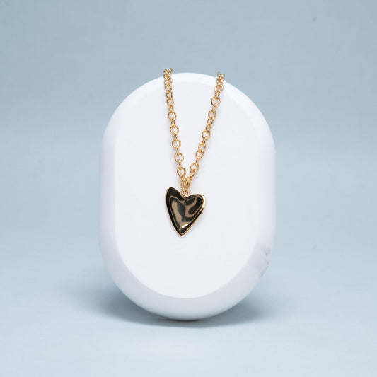 Emerald Tiger - ILY Gold Heart Necklace