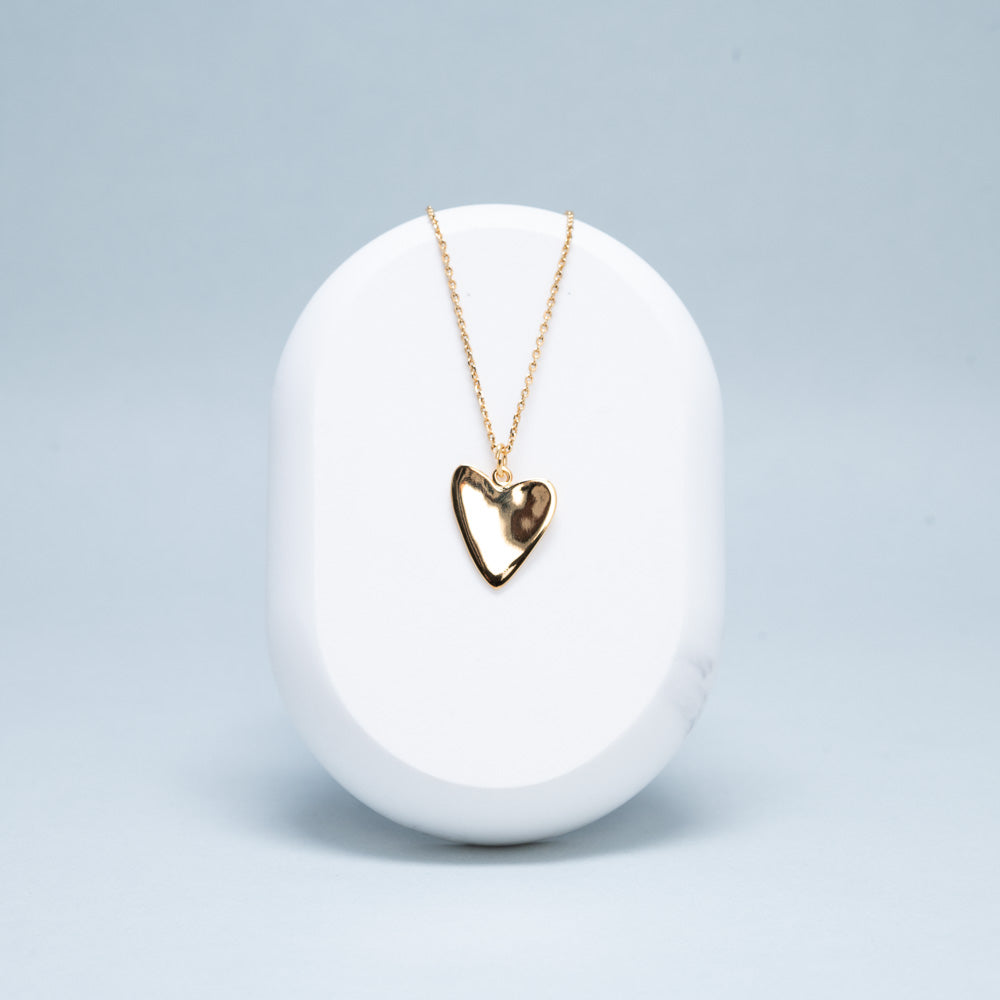 Emerald Tiger - ILY Gold Heart Necklace