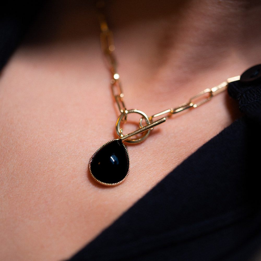 Emerald Tiger - Queen of Spades Necklace