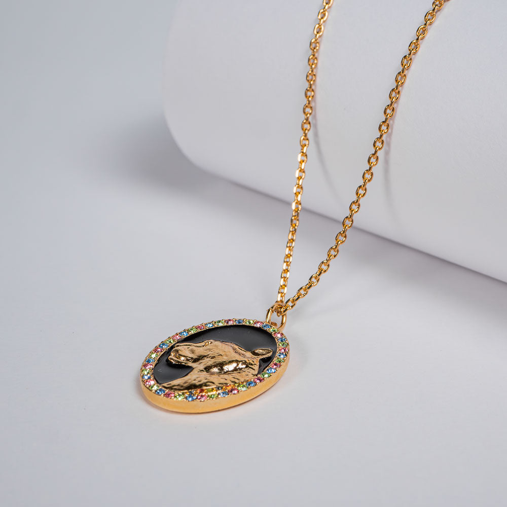 Emerald Tiger - Alexandria Medallion Necklace for Women