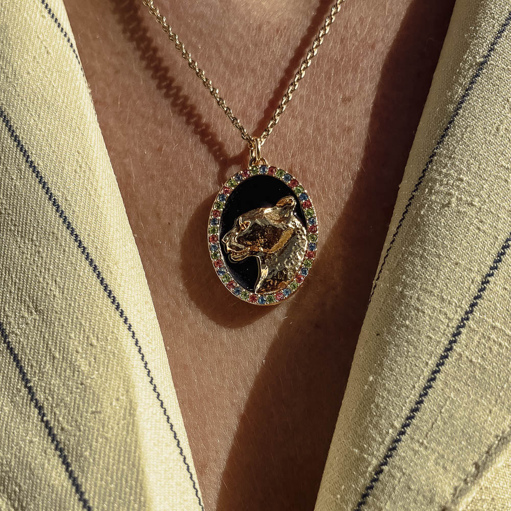 Emerald Tiger - Alexandria Medallion Necklace for Women