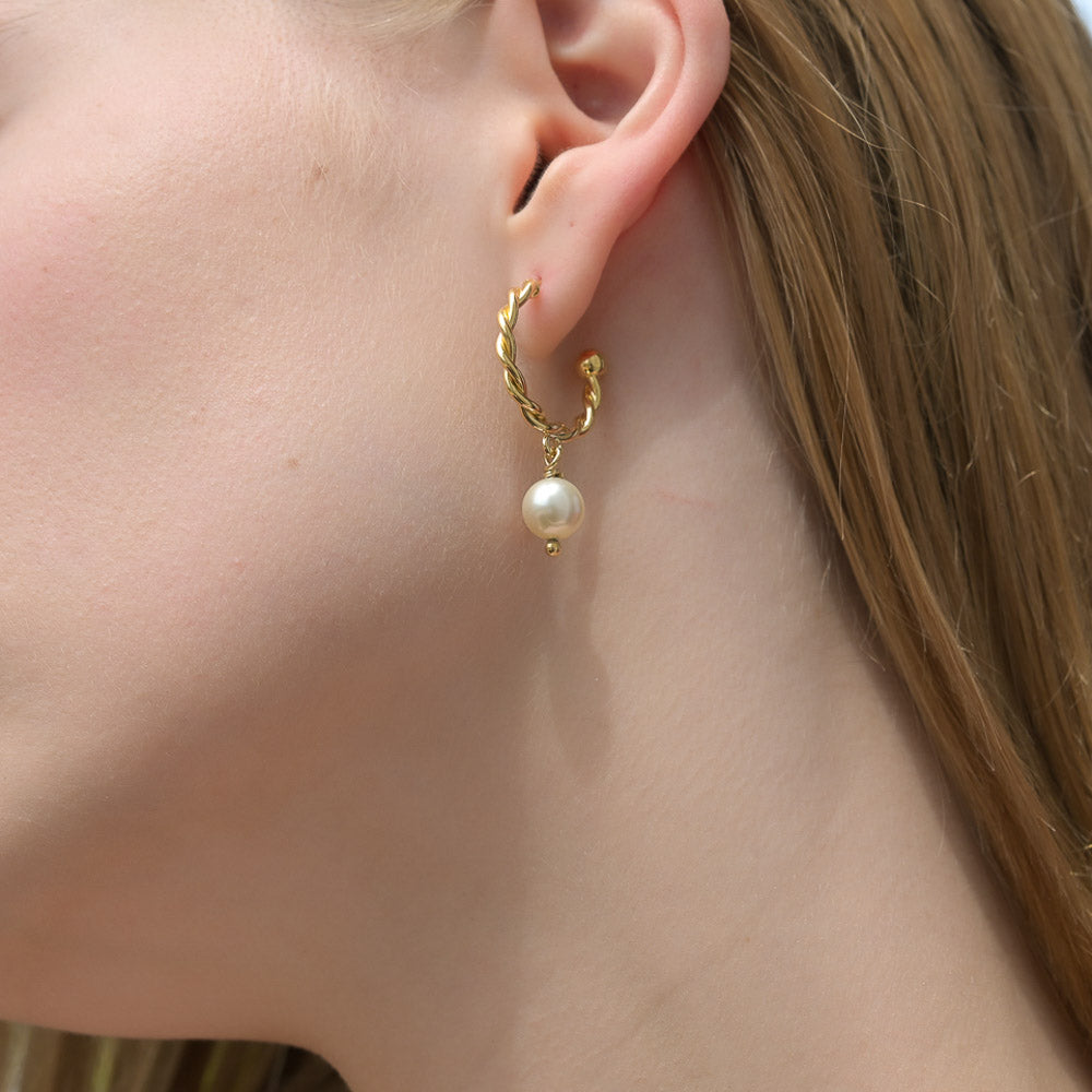 Emerald Tiger - Monte Carlo hoop earrings