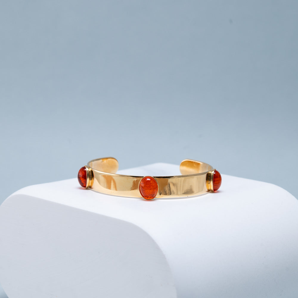 Emerald Tiger - VENEZZIO Gold Bangle Bracelet